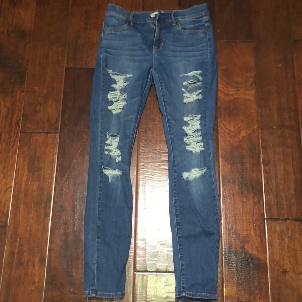 Darker blue pair of jeggings